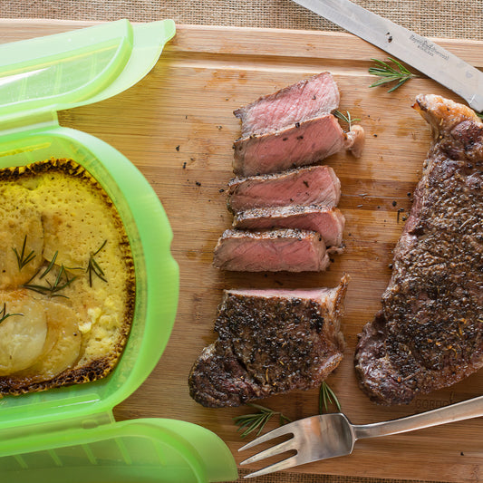 Seared Strip Steaks