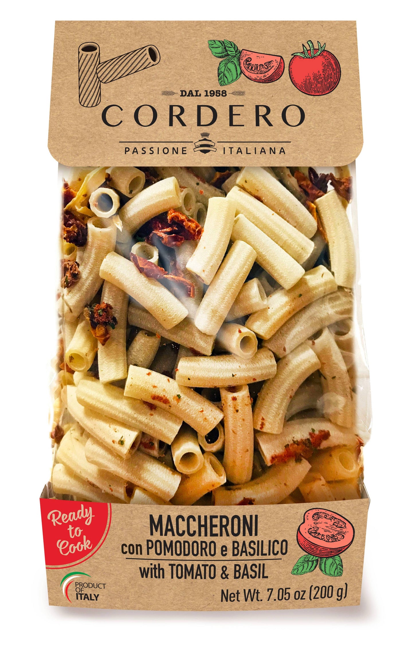 Cordero, Maccheroni with Tomato & Basil