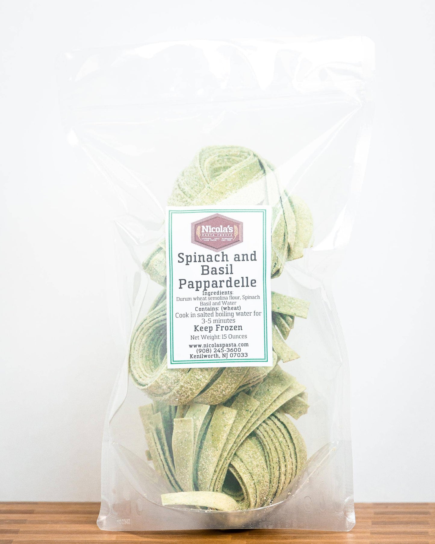 Spinach and Basil Pappardelle