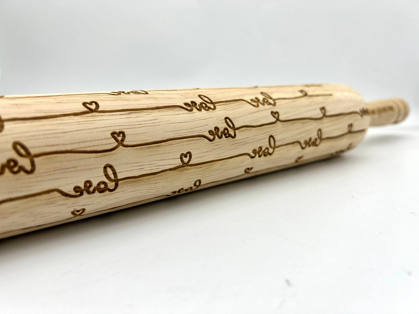 Love Embossed Rolling Pin For Pottery & Baking