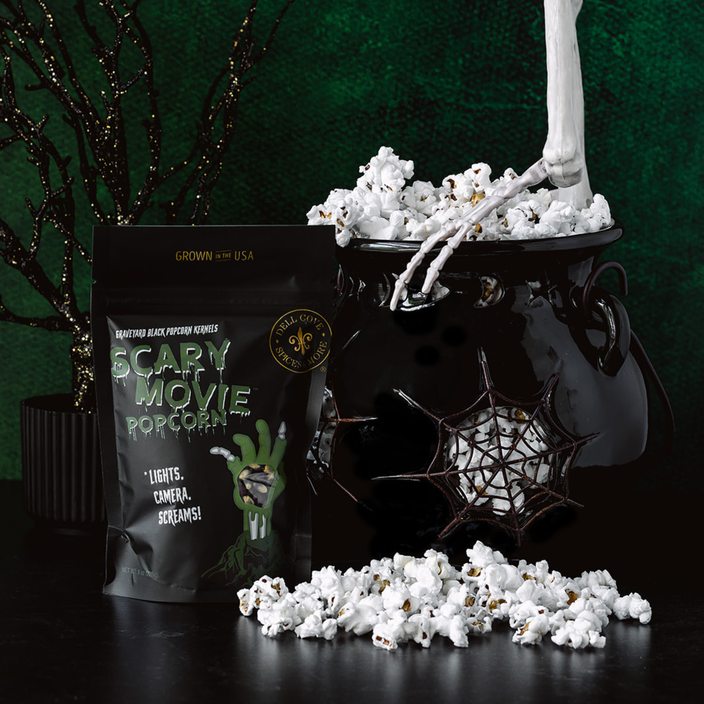 Scary Movie Popcorn - Graveyard Black Halloween Popcorn