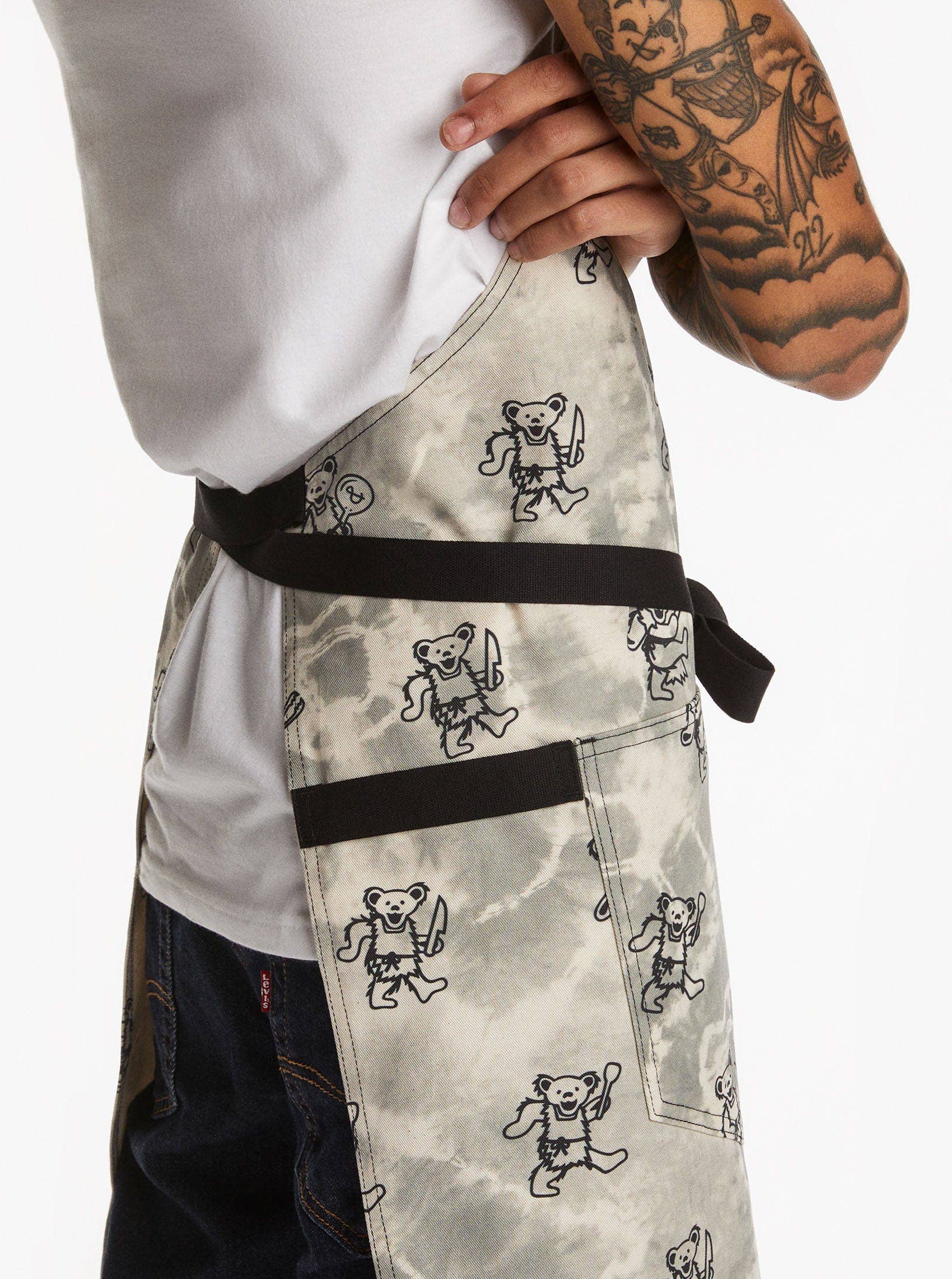 Tablier Grateful Dead Grey Tie Dye – The Essential – Powered By People – Neuf Avec étiquettes