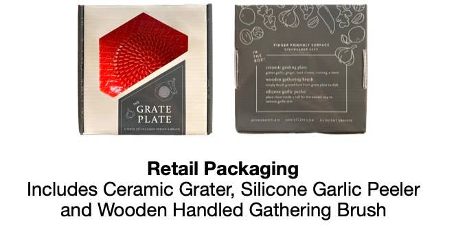 Grater Plate with Peeler and Brush, Cool Gray