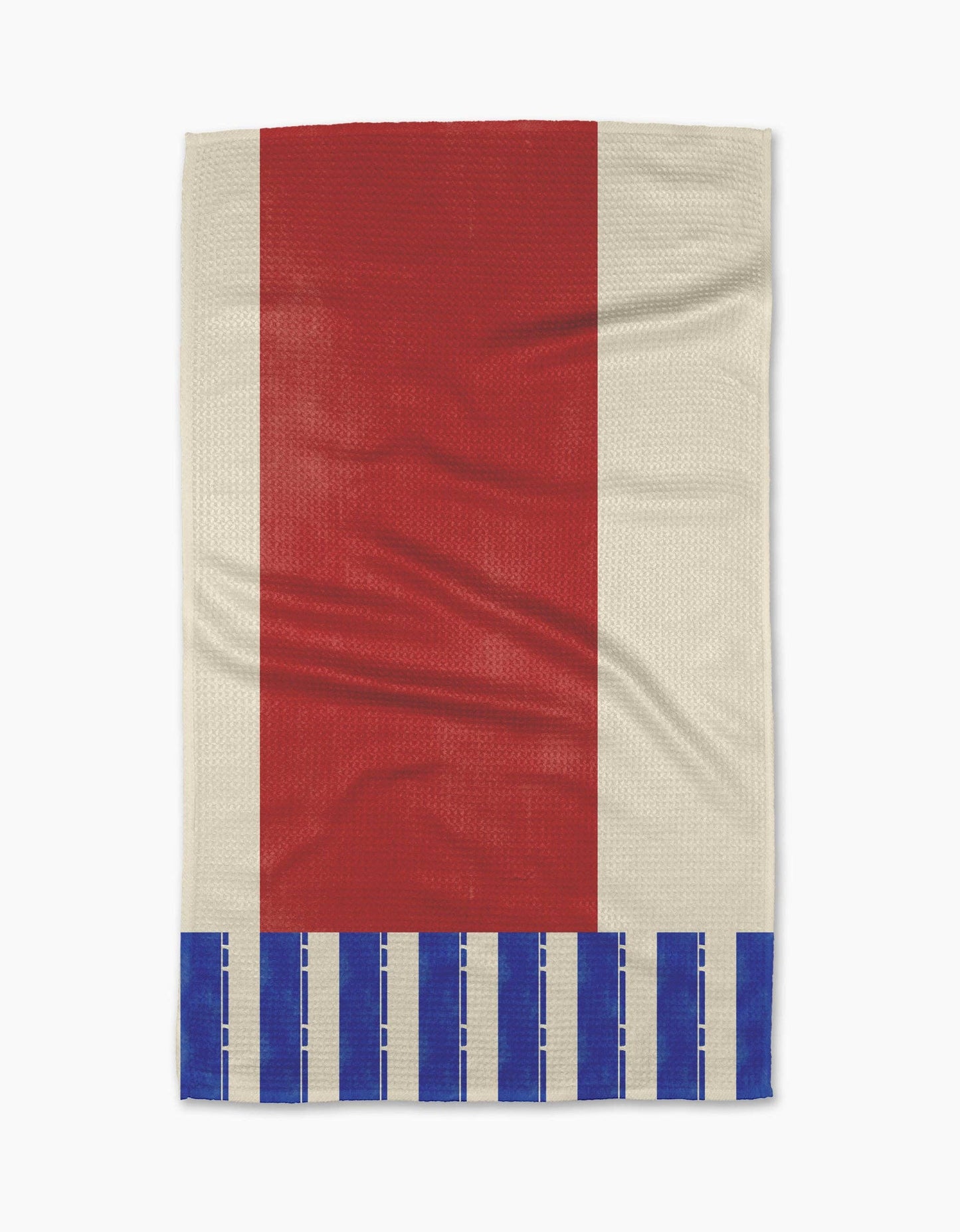 Striped Heart Red Tea Towel