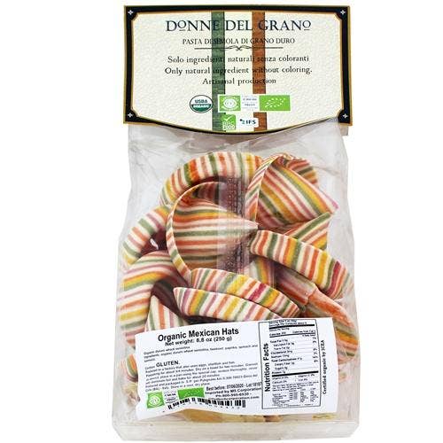 Organic Mexican Hats (Sombreroni) Colored Pasta, 8.8oz