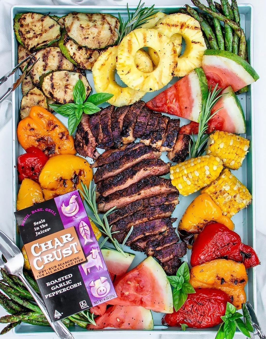 Char Crust Dry-Rub Seasoning Roasted Garlic Peppercorn