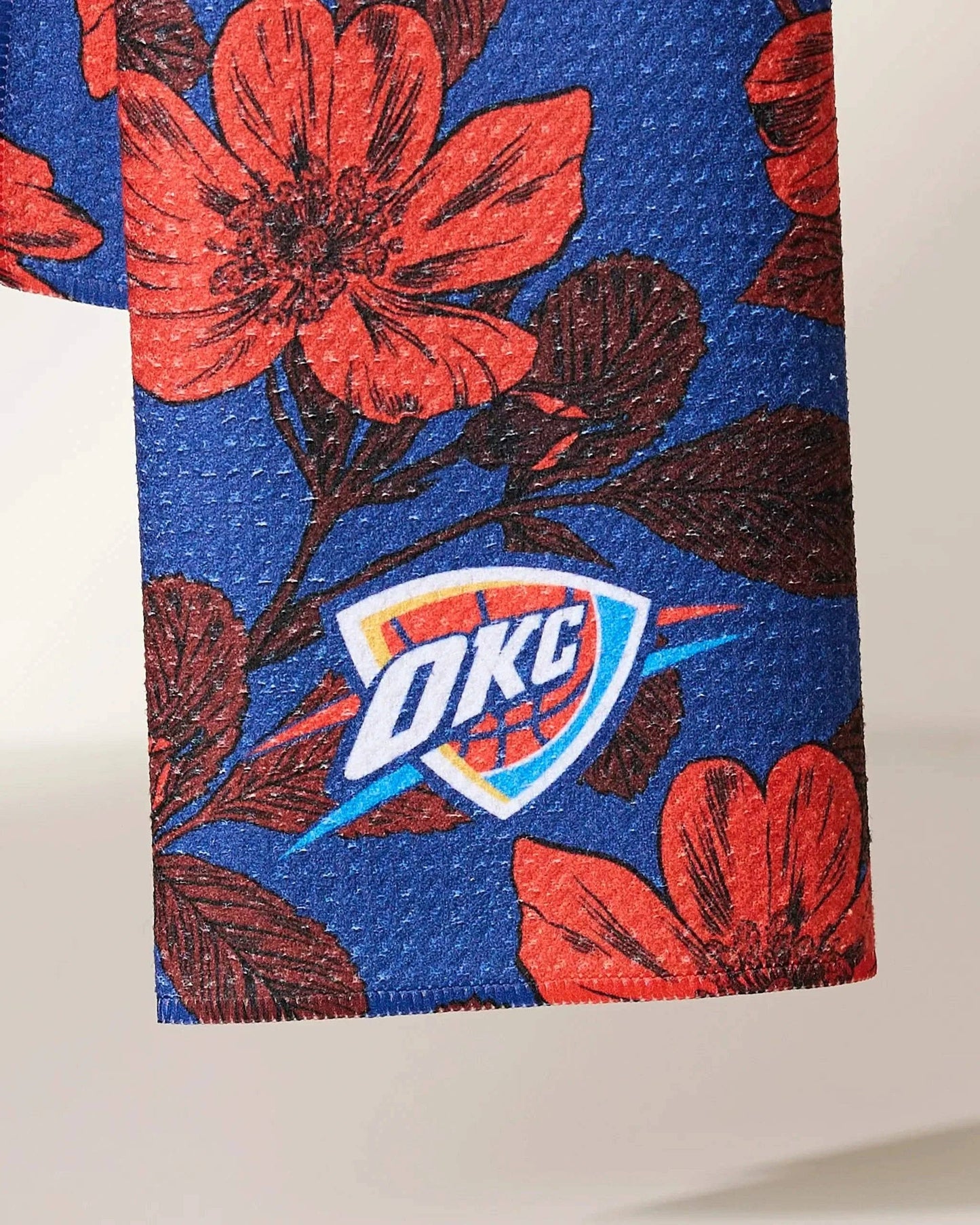 OKC Thunder Floral Tea Towel