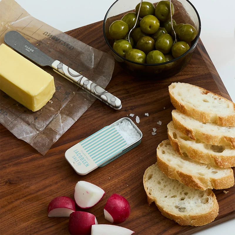 Pure Kosher Sea Salt Slide Tin, blue stripes