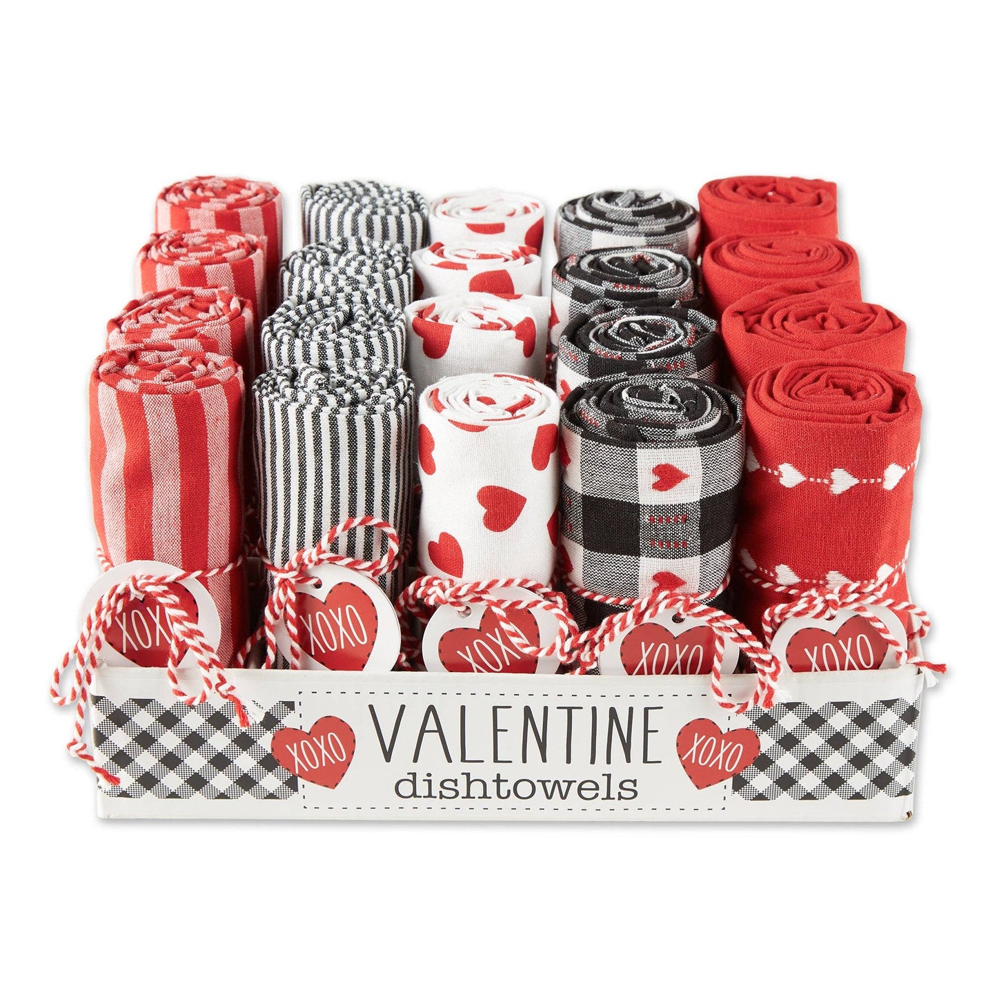 Valentine Xoxo Dishtowels