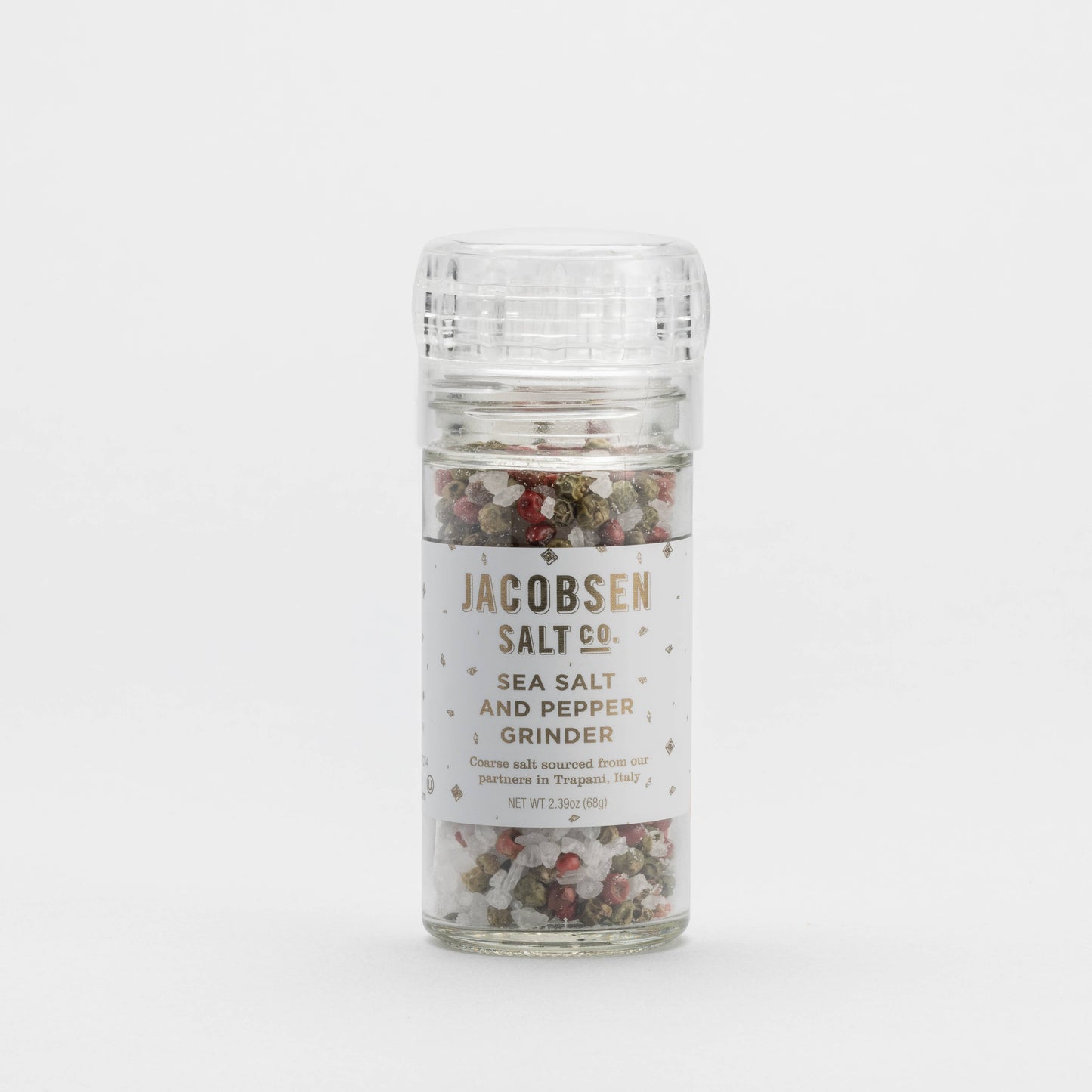 Sea Salt And Pepper Glass Grinder