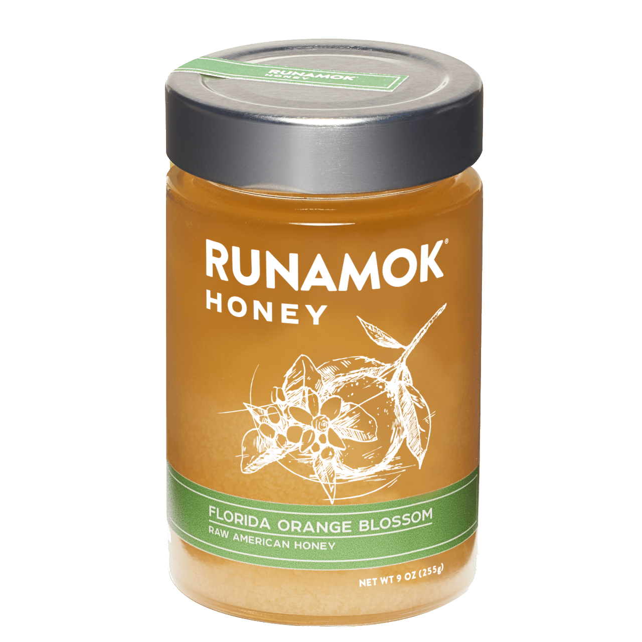 Florida Orange Blossom Raw American Honey, 9oz