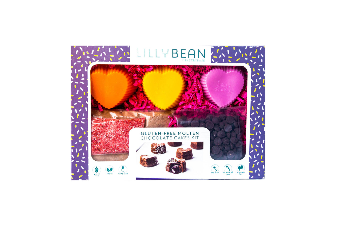 Gluten-Free Molten Chocolate Love Cakes Baking Kit (Vegan!)