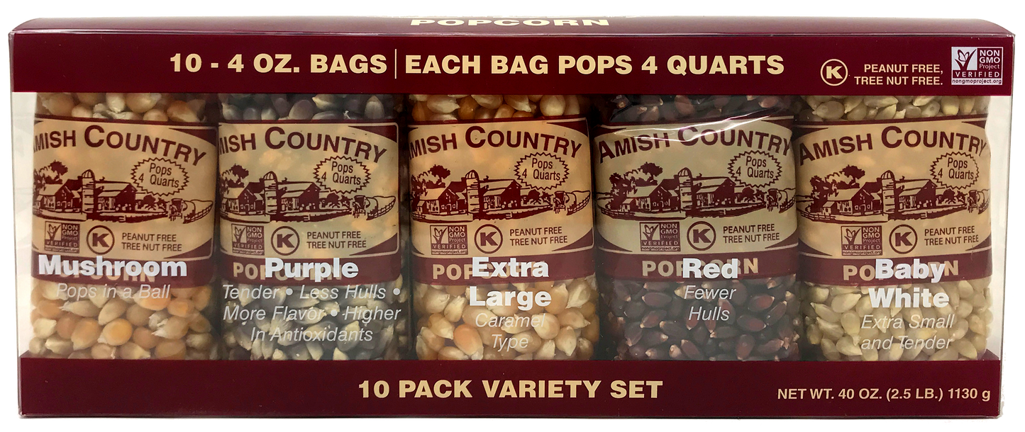 10 Assorted Popcorn, 4oz