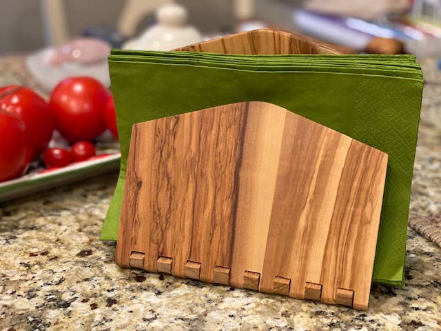 Olive Wood Napkin Holder