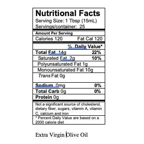 Estate Reserve Extra Virgin Olive Oil, Peru