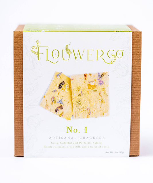 Artisanal Crackers with Flowers and Fresh Herbs