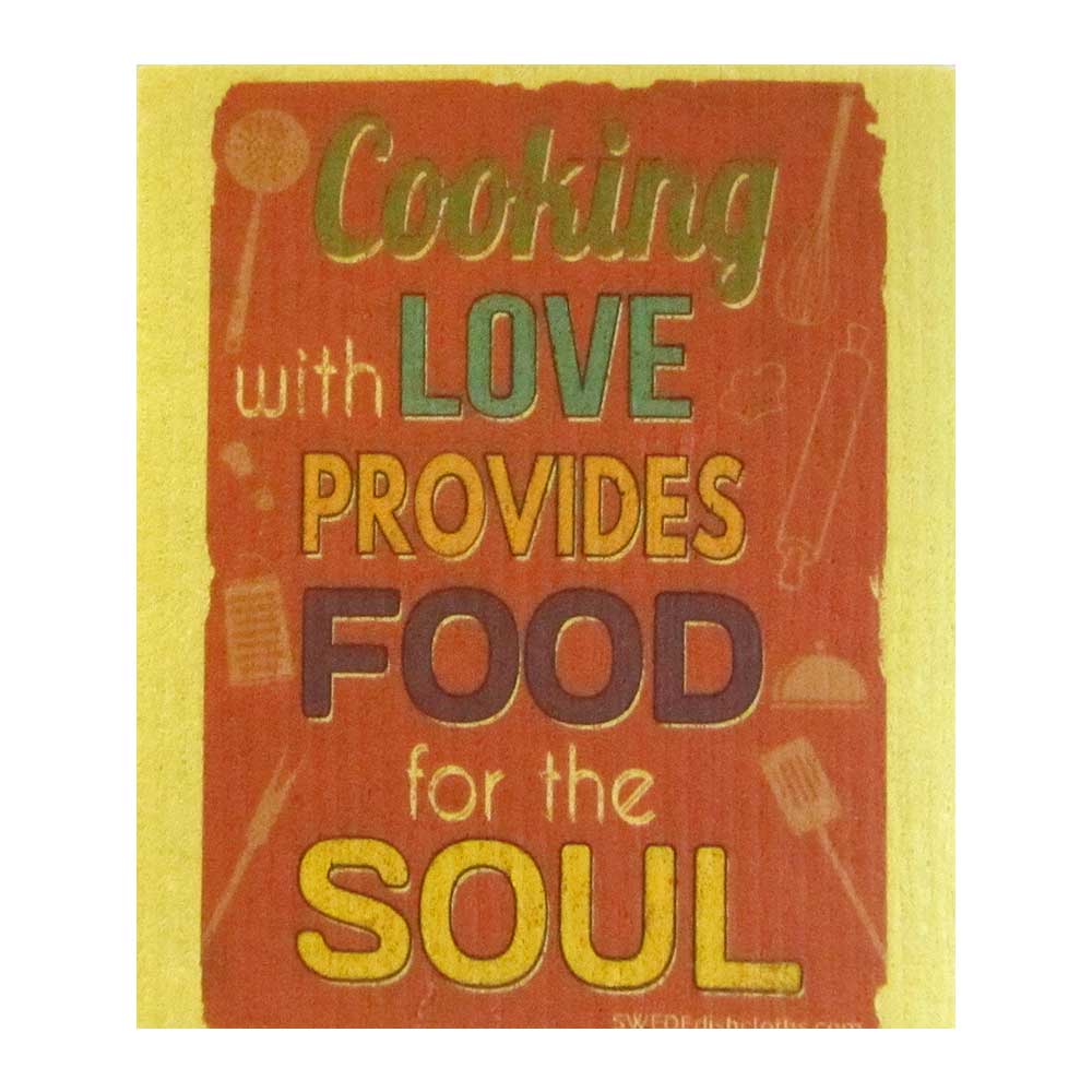 Swedish Dishcloth Food For the Soul Yellow Spongecloth