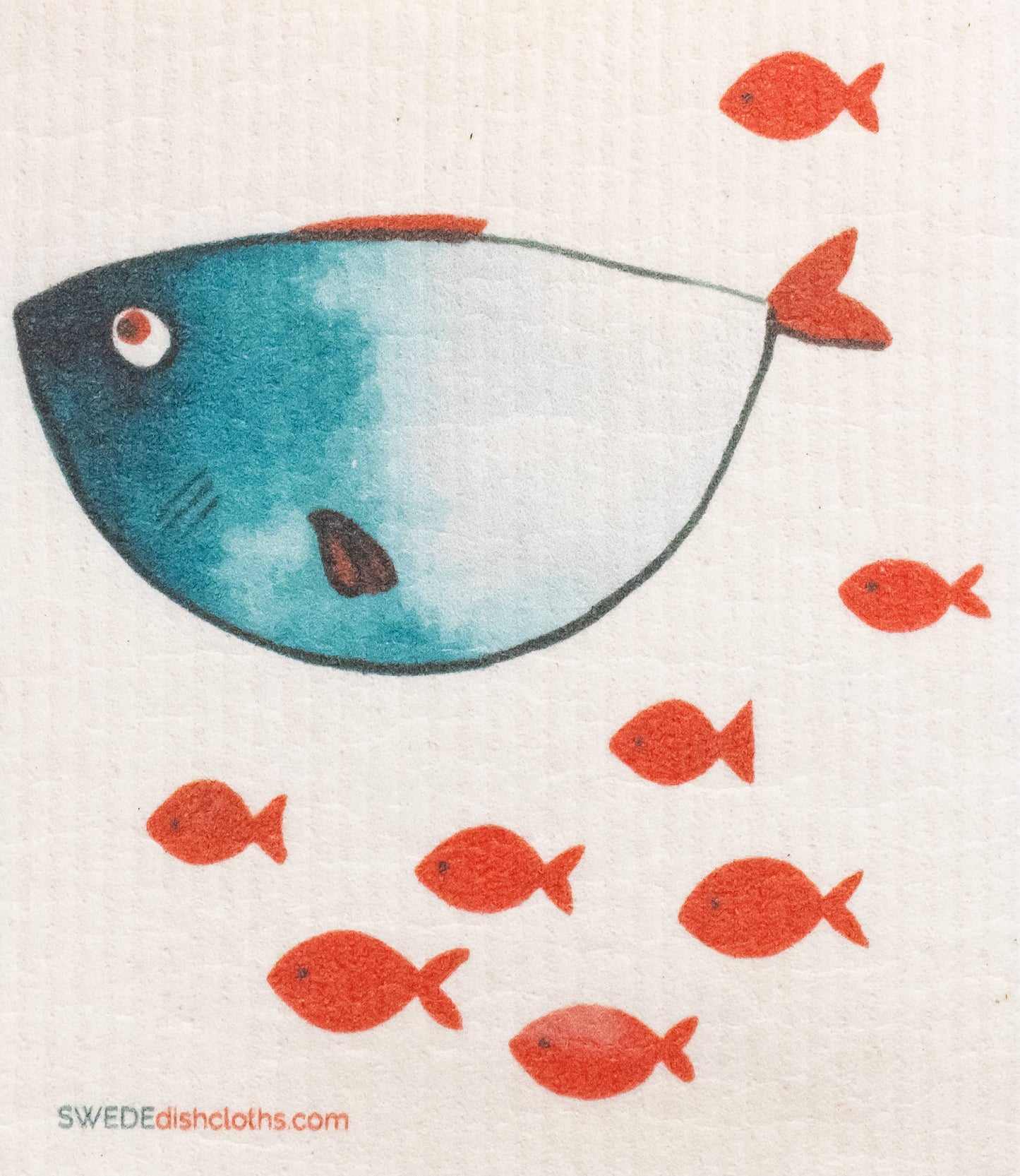 Swedish Dishcloth Blue Fish Momma Spongecloth