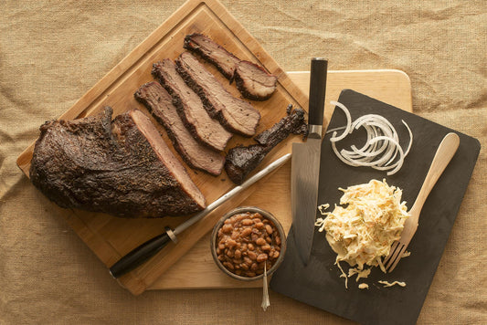 Smoked Brisket with Pinto Beans & Creamy Slaw