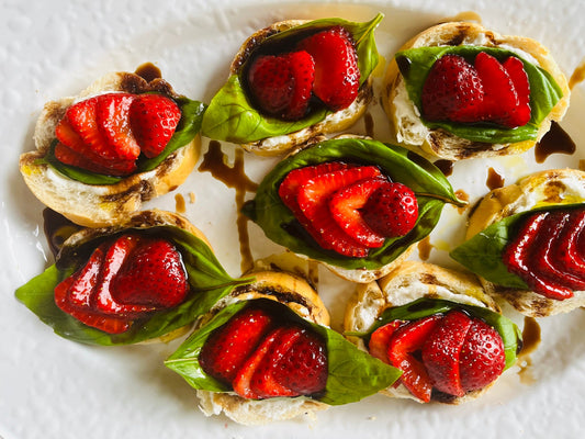 Strawberry Basil Toast with Ricotta, Lemon, and Honey