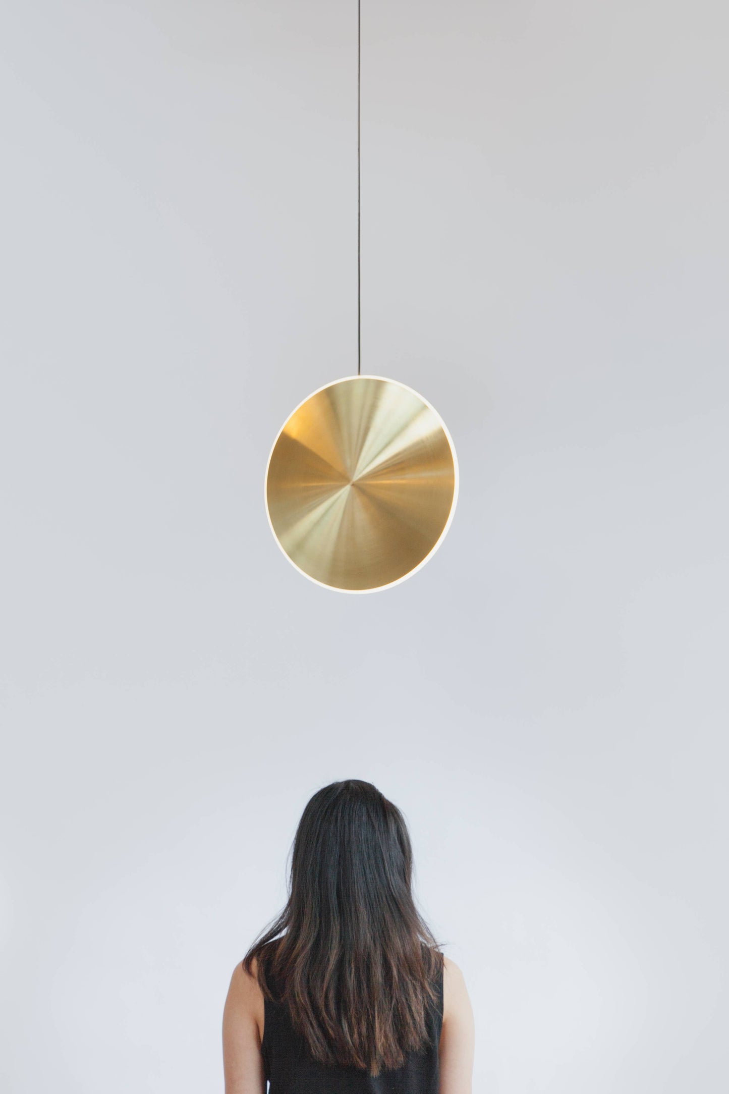 GRAYPANTS Chrona Brass Dish Pendant Lights (Vertical)