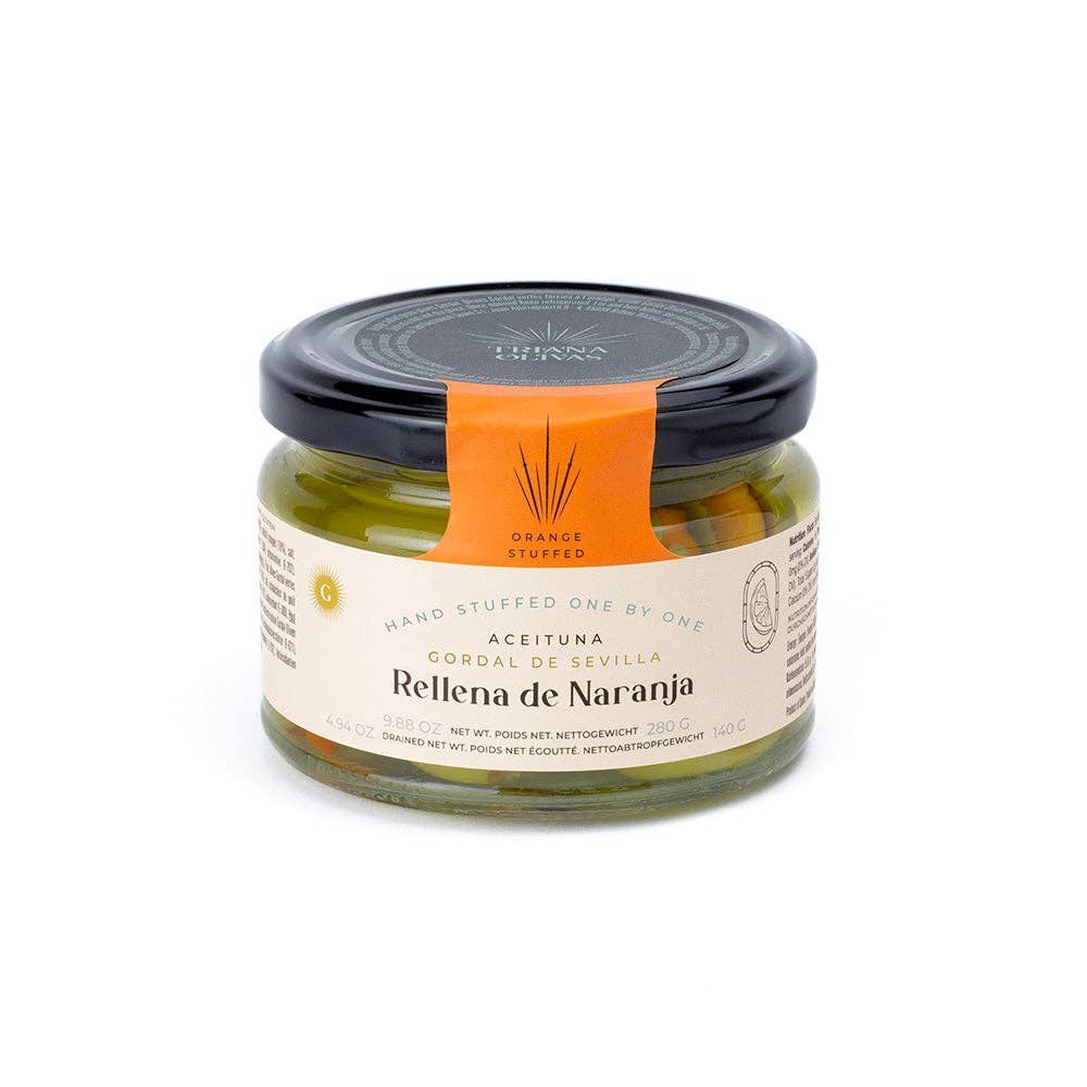 Triana Olivas. Gordal Olives (Seville) Stuffed with Orange