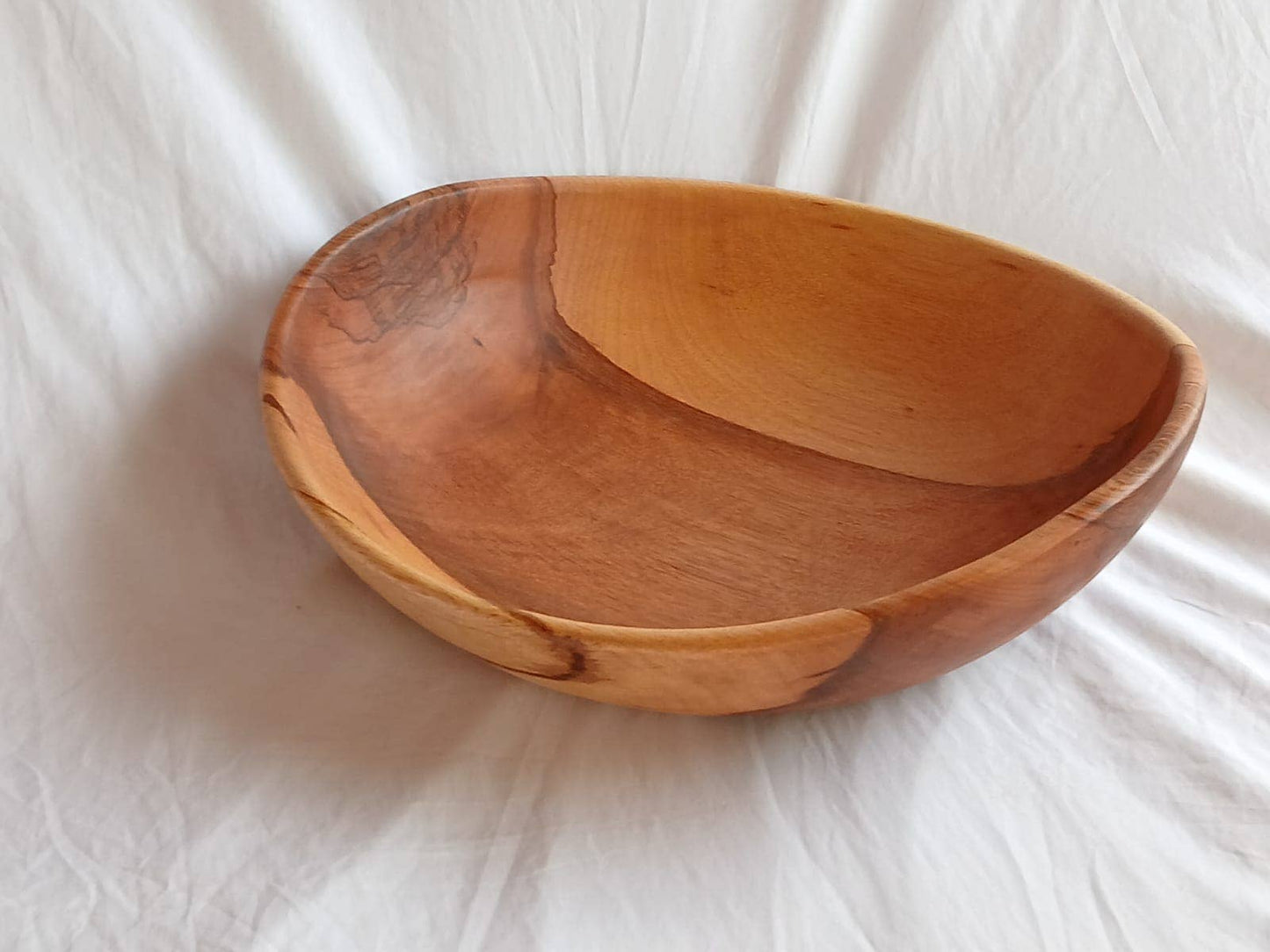17" Wave Wooden Bowl | Hardwood Salad Bowl, Serving Bowl