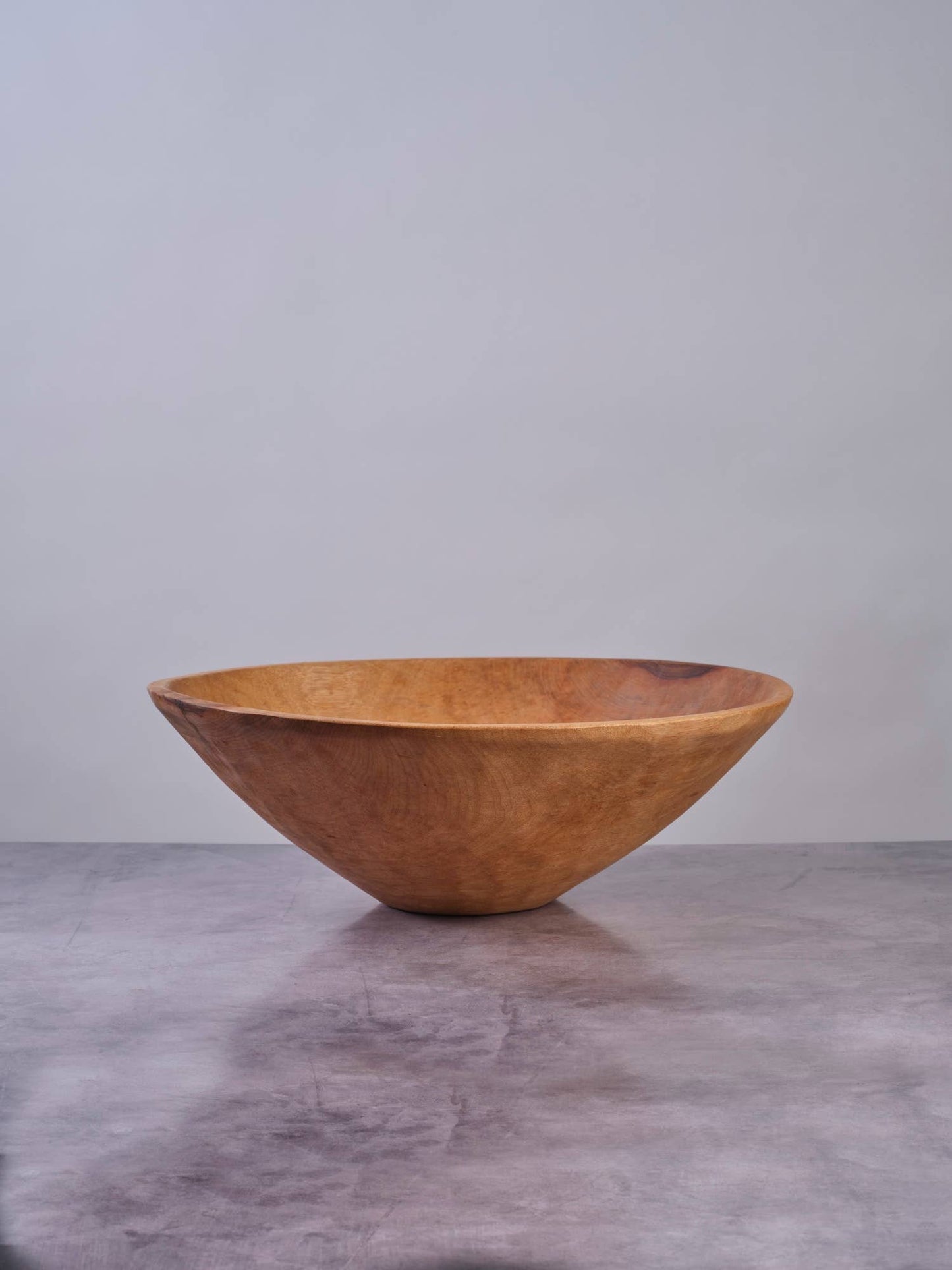 17" Large Classic Round Wood Salad Bowl | Wood Bowl
