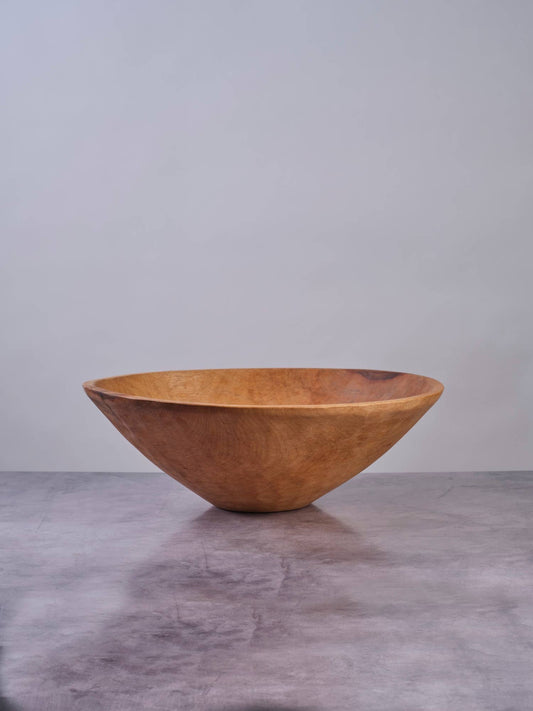 17" Large Classic Round Wood Salad Bowl | Wood Bowl