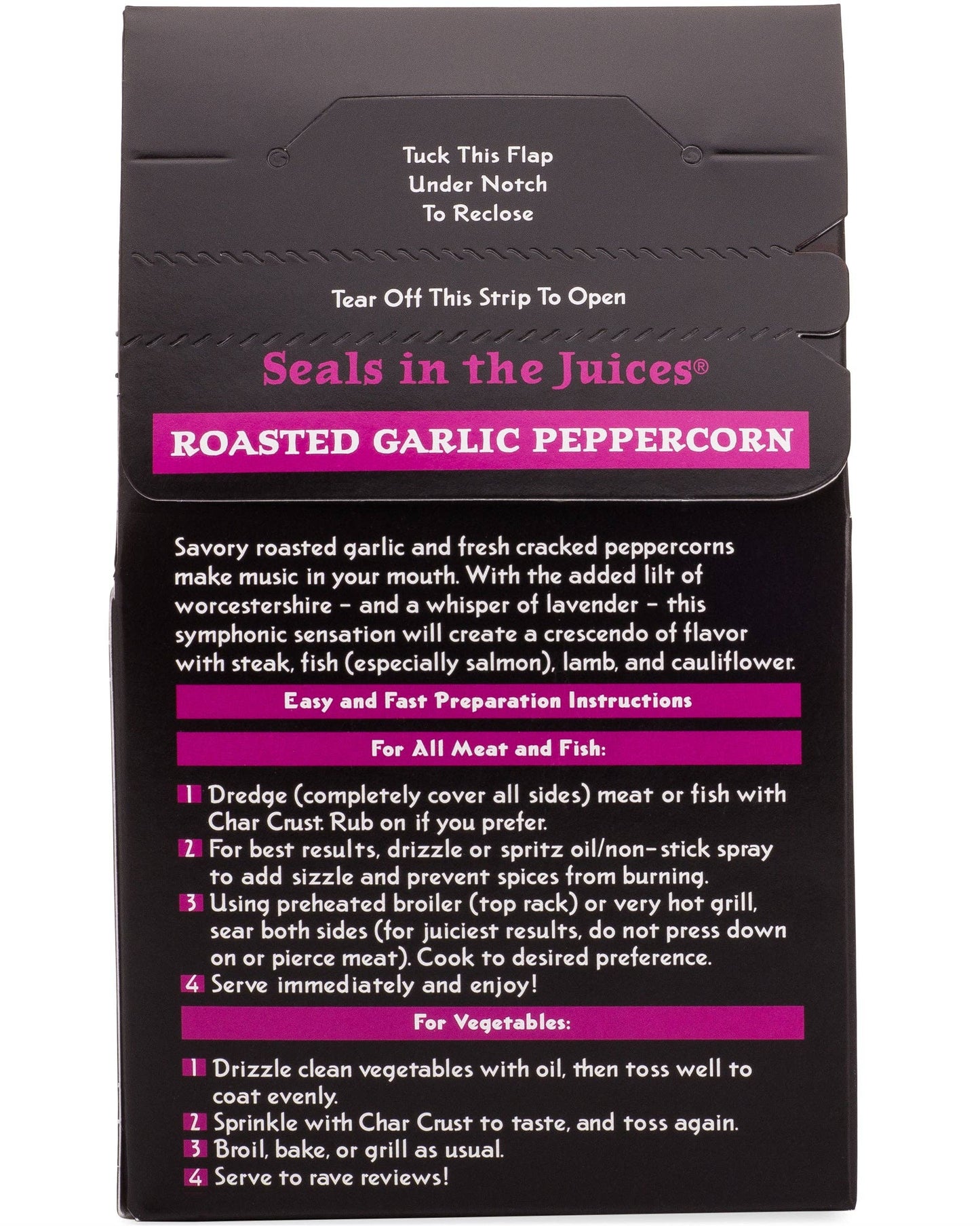 Char Crust Dry-Rub Seasoning Roasted Garlic Peppercorn (6 pa