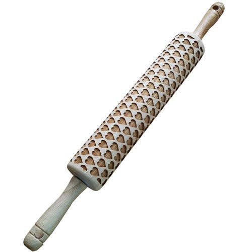 Small Hearts Embossed Rolling Pin