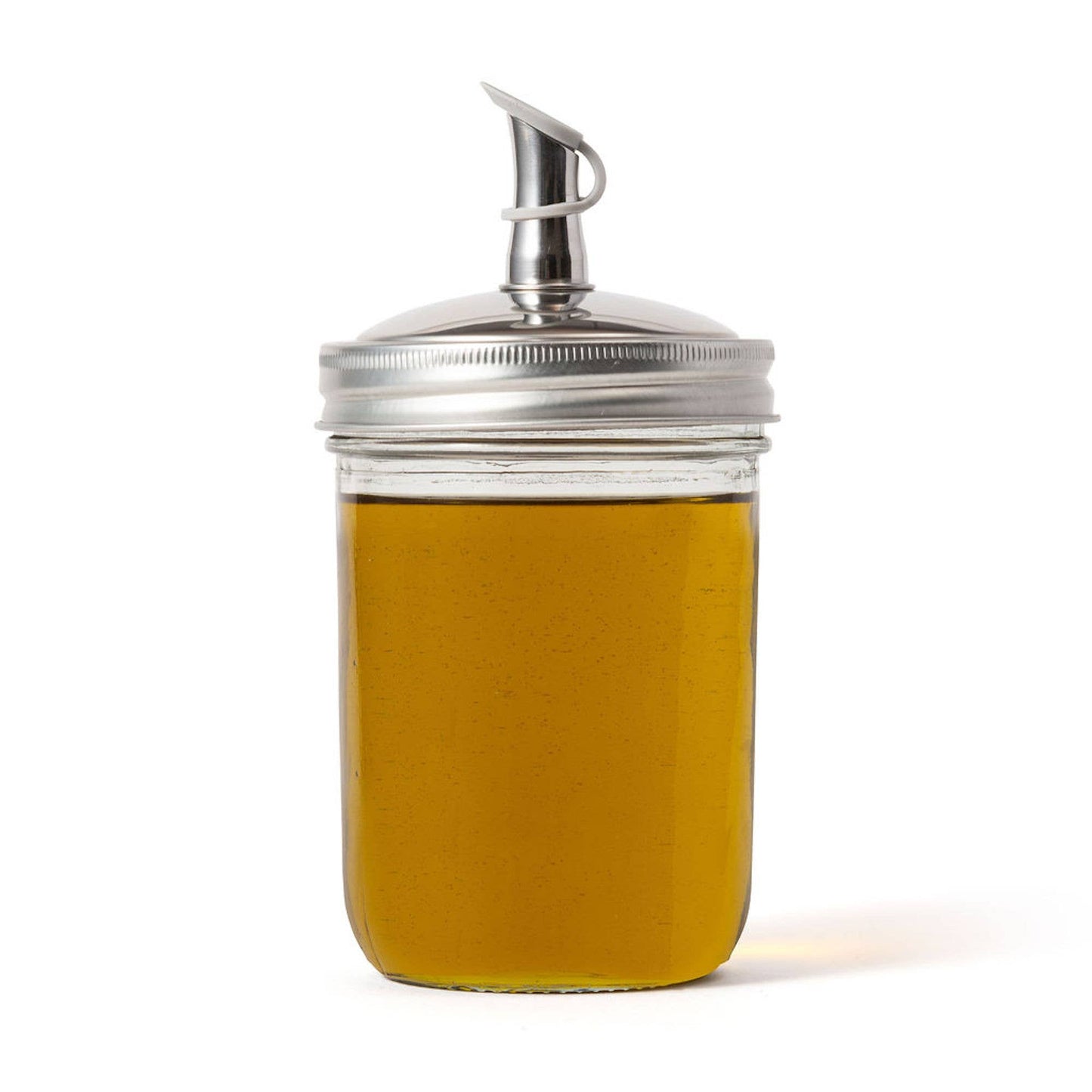 Oil Cruet Lid for Wide Mouth Mason Jar, Jarware, Stainless