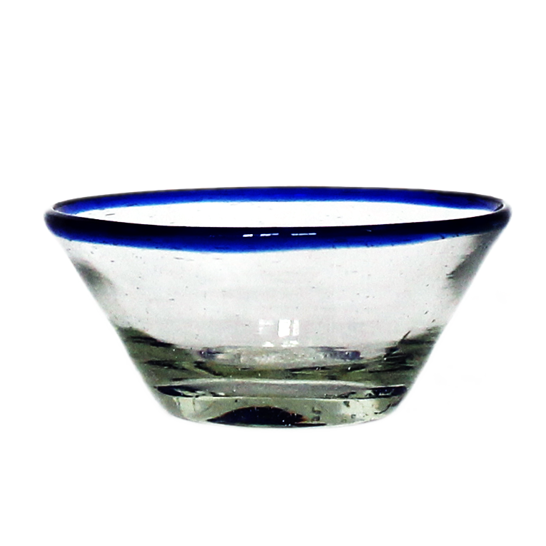 Blue Rim Tiny Glass Bowl, Kitchen Essential, Pinch Bowl