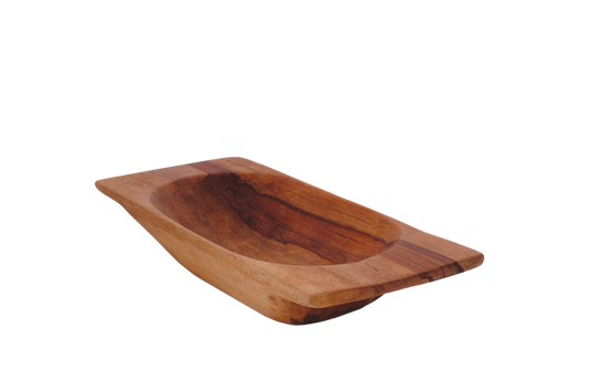 18" Small Wood Dough Bowl for Bread/Fruit, Trencher Tray