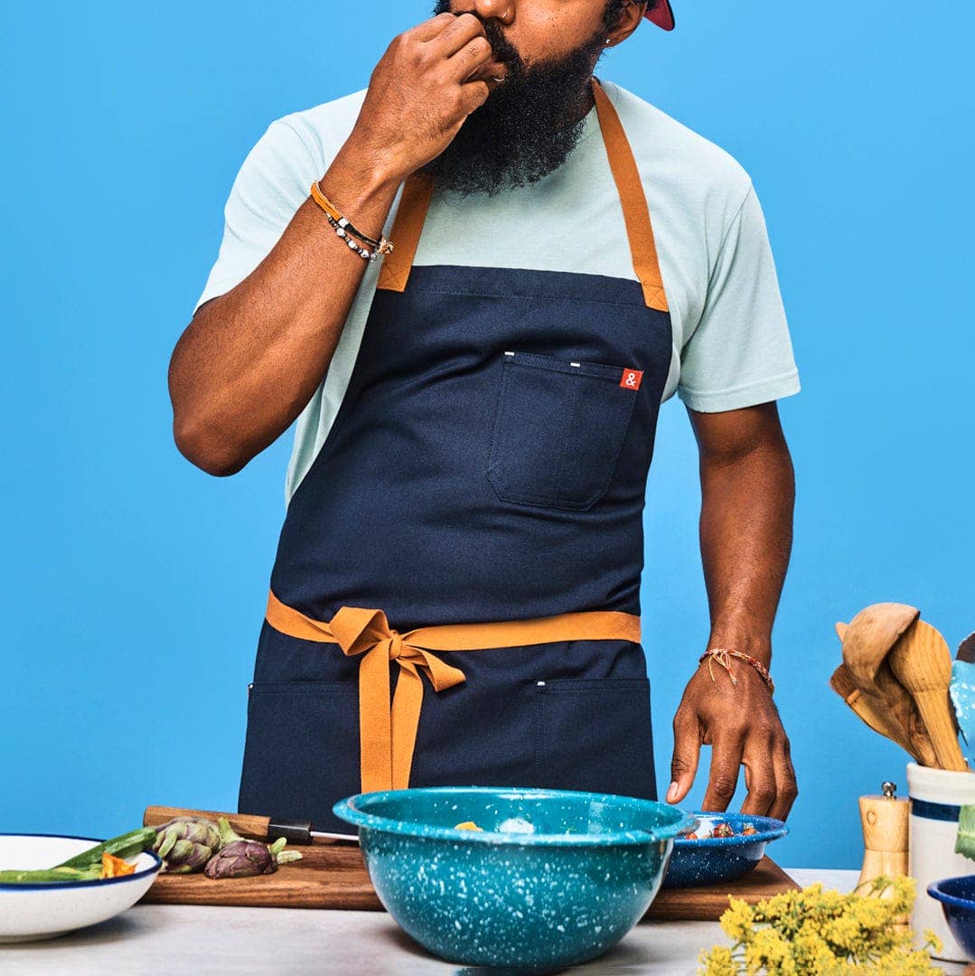 The Essential Apron, Midnight Cider Blue