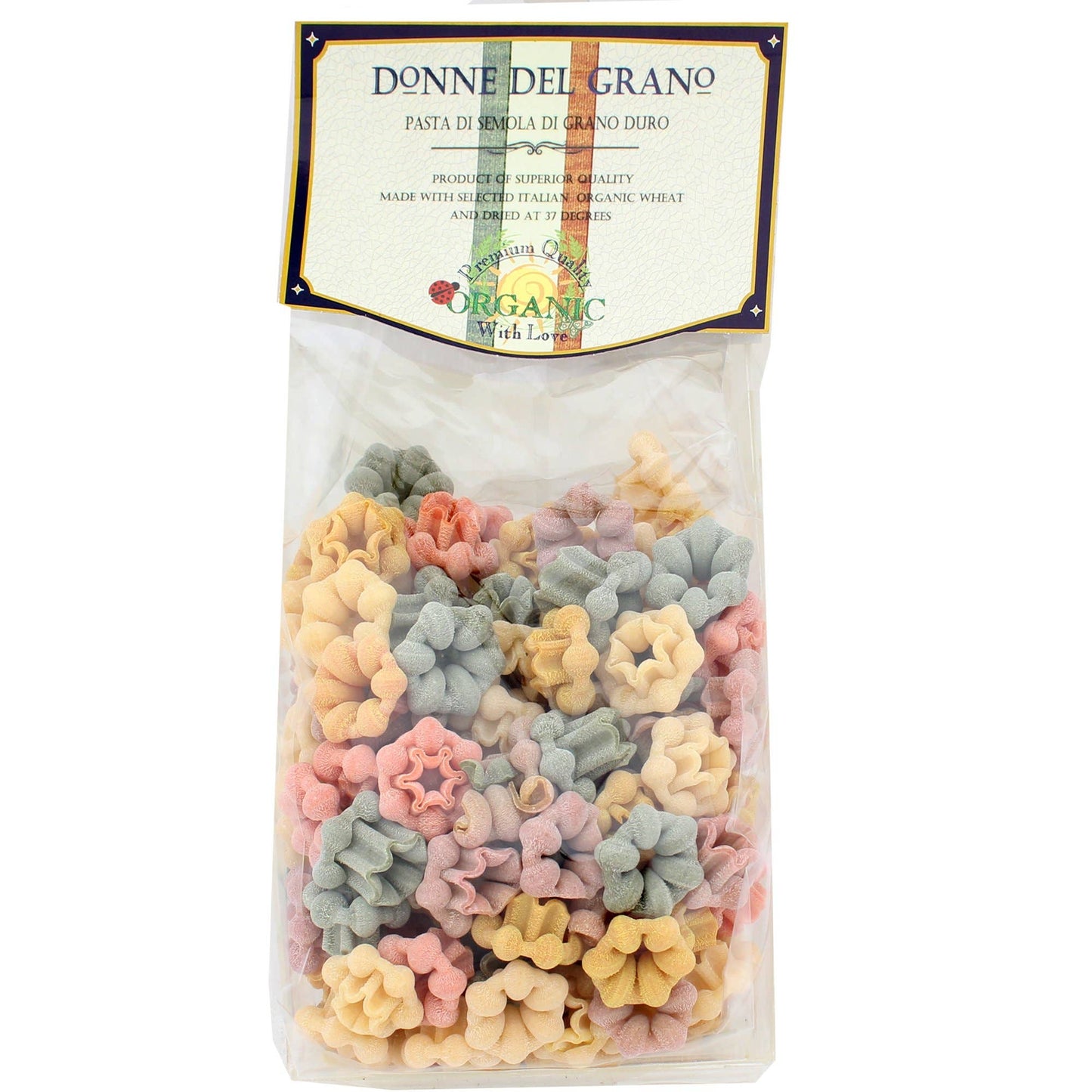 Organic Snowdrop (Bucaneve) Colored Pasta, 17.6oz