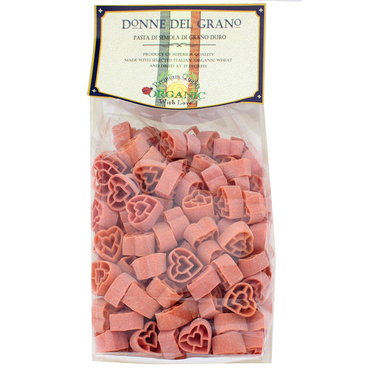 Organic Red Hearts Colored Pasta, 17.6oz