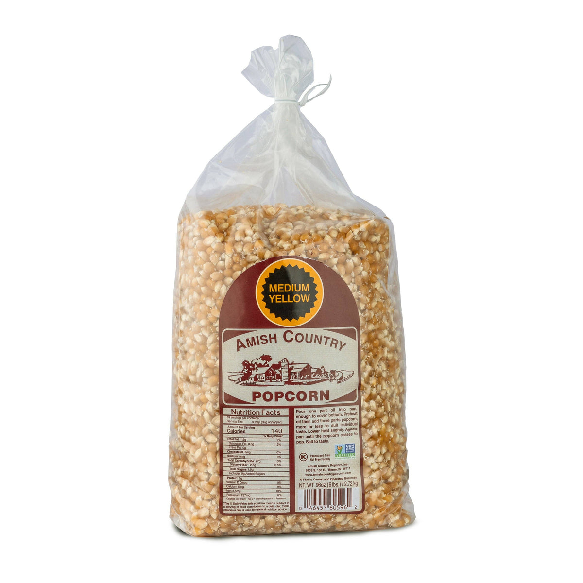 6lb Bag of Medium Yellow Popcorn