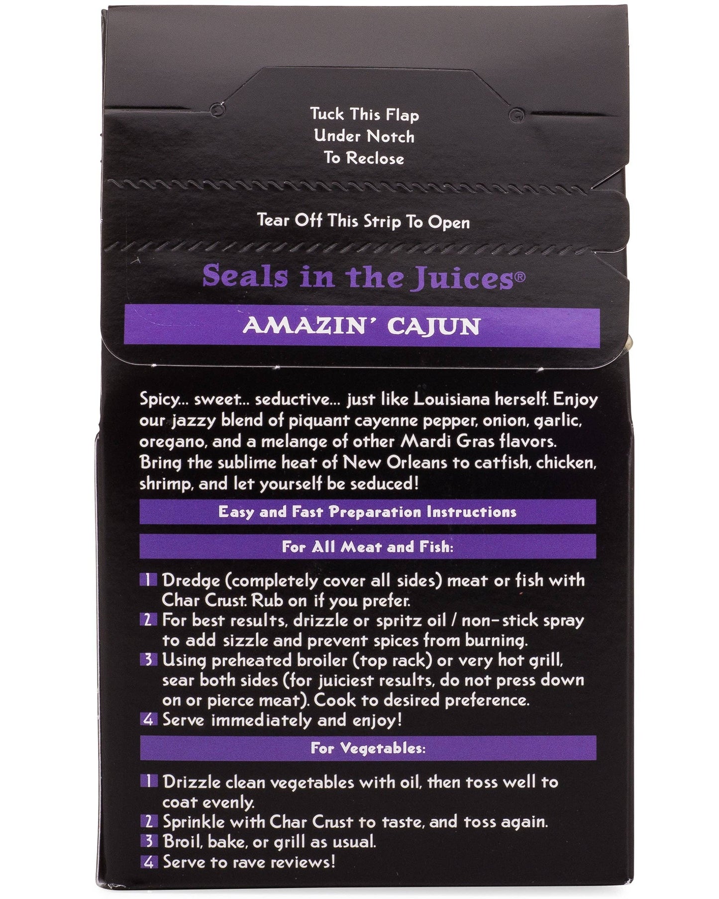 Char Crust Dry-Rub Seasoning Amazin' Cajun