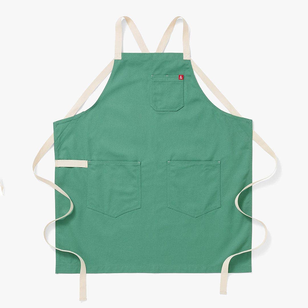 All Day Crossback Apron, Julep Green