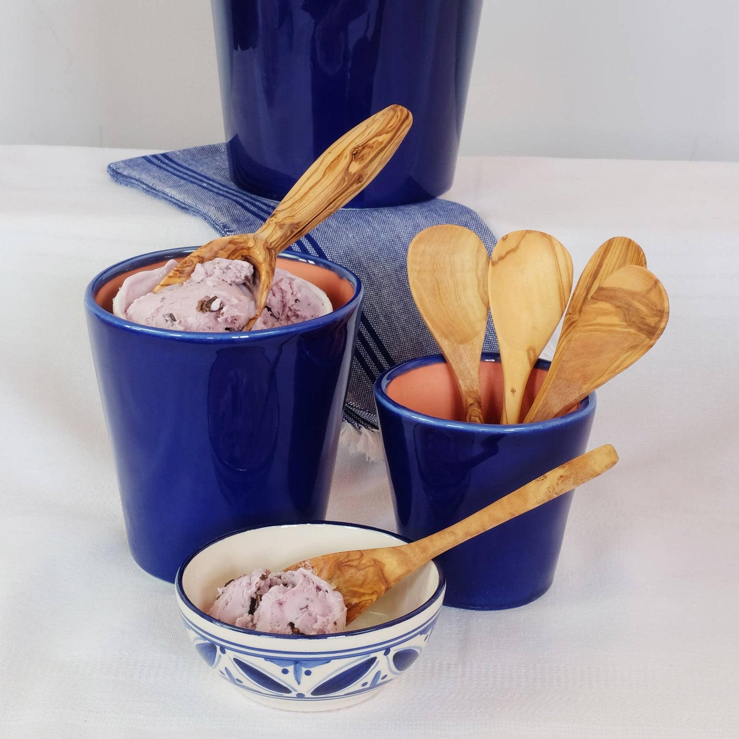 7" Olive Wood Ice Cream Spoon