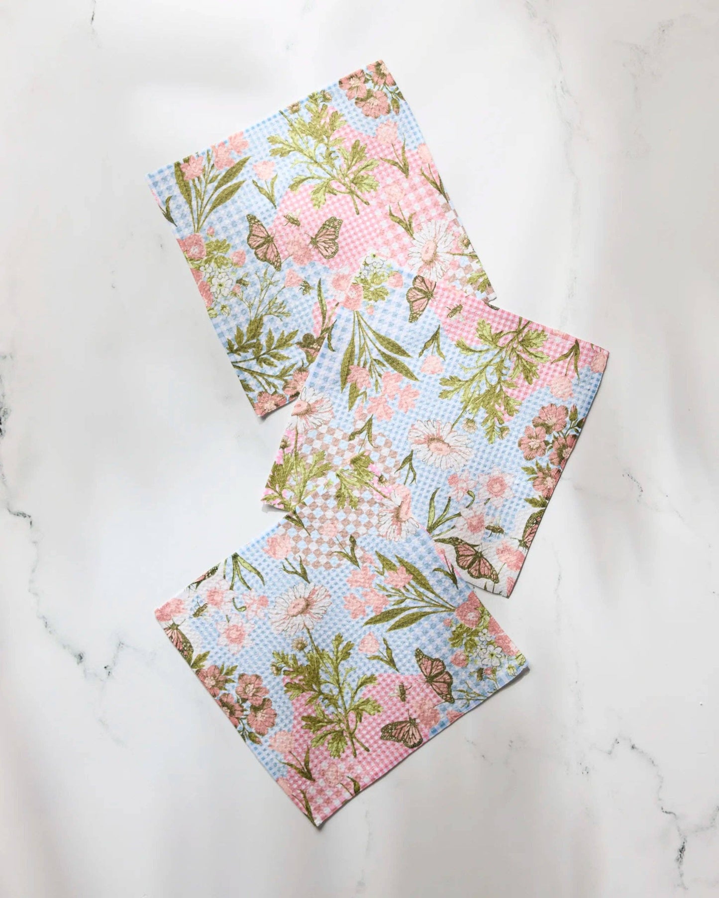 Floral Collage Dishcloth Set