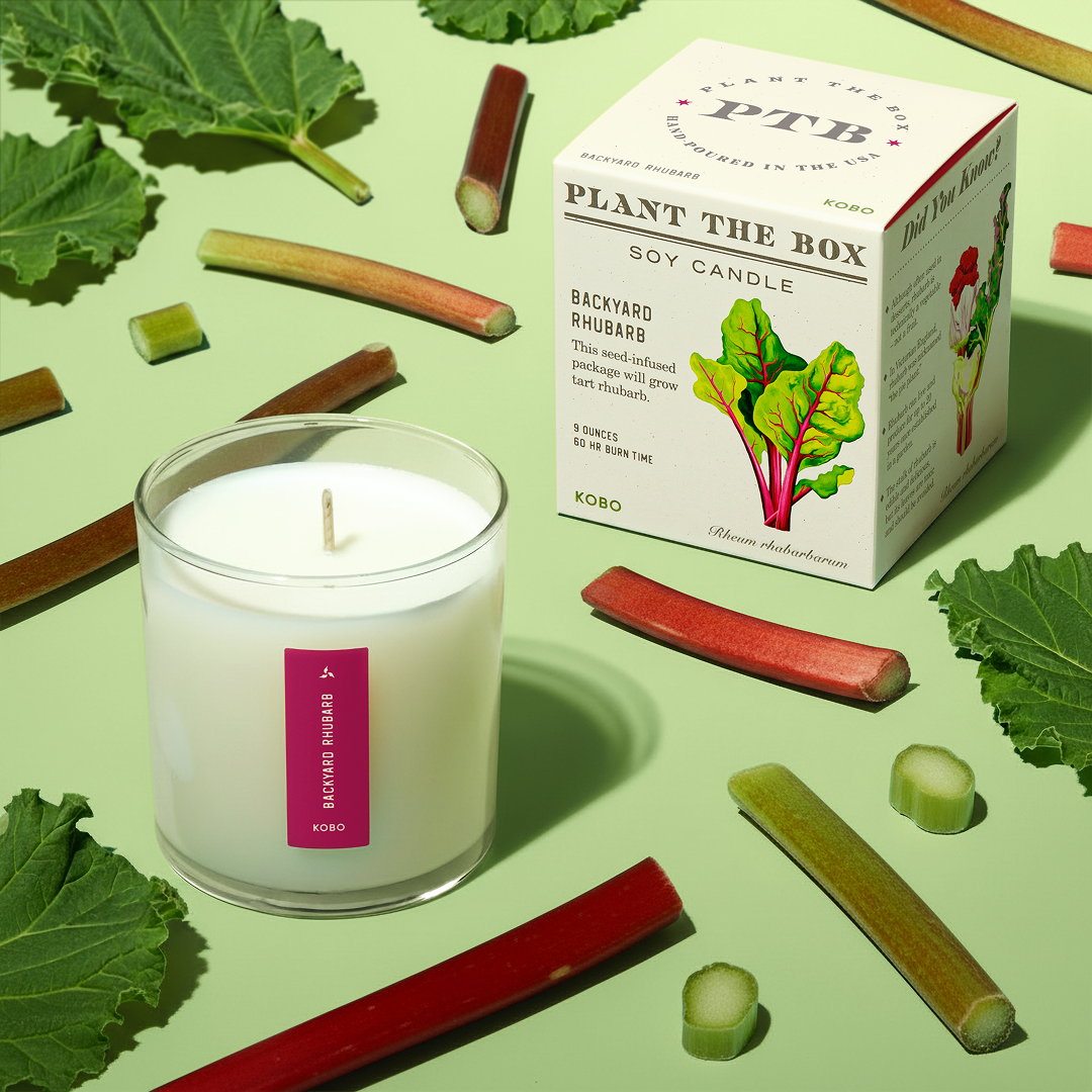 Backyard Rhubarb - Plant the Box Candle - 9oz.
