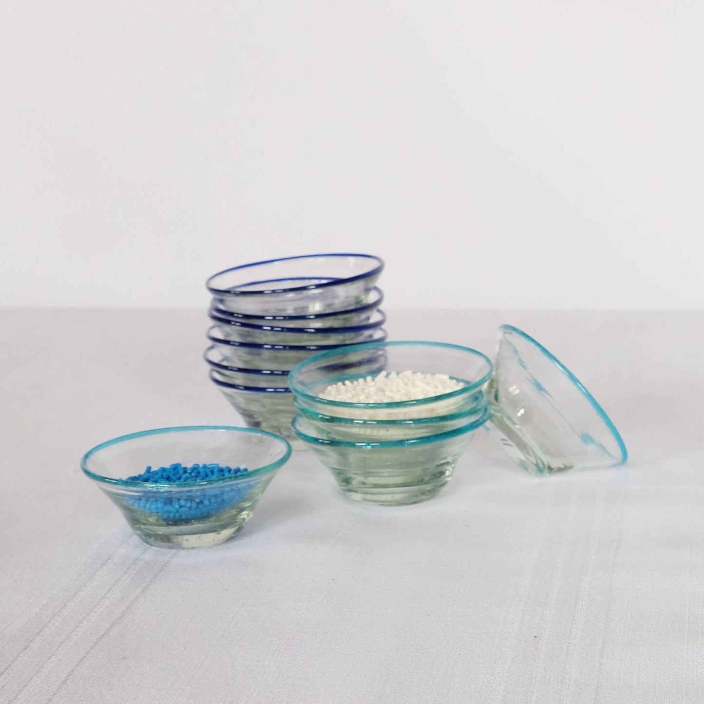 Aqua Rim Tiny Bowl, Spice Bowl, Pinch Bowl