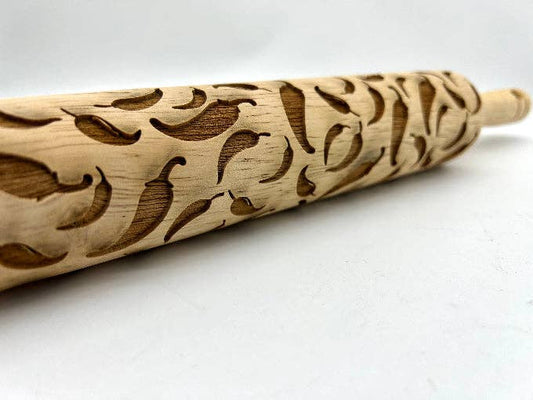 Chili Peppers Embossed Rolling Pin
