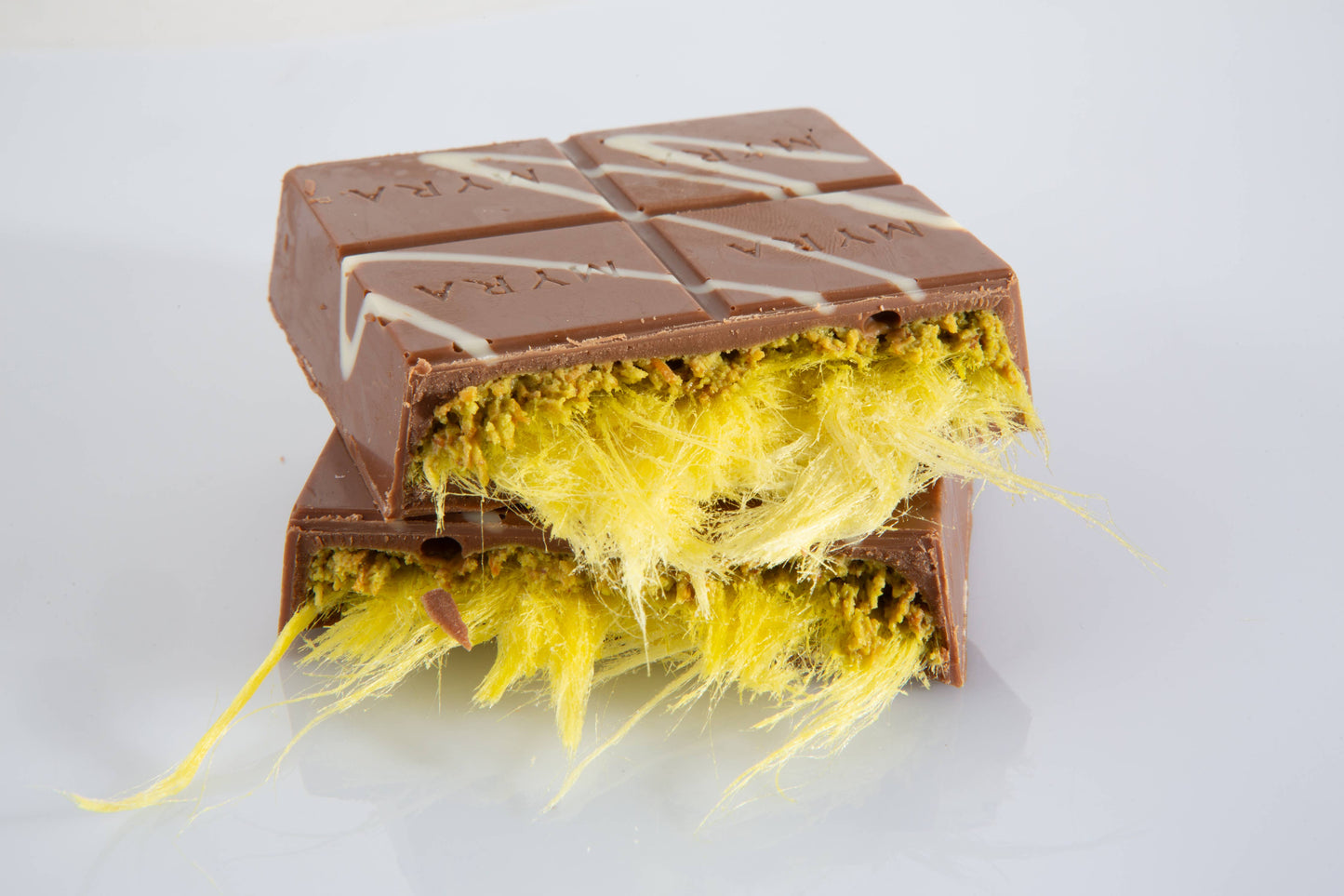 Viral Lemon Angel Dubai Chocolate Bar, Lemon Cotton Candy