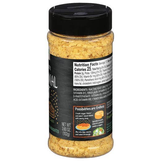 Premium Nutritional Yeast | Non-Dairy Cheese Substitute | 3.6oz