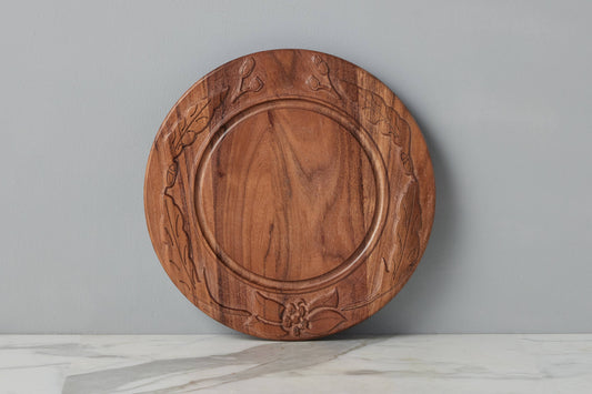 Vintage English Bread Board, Medium Round