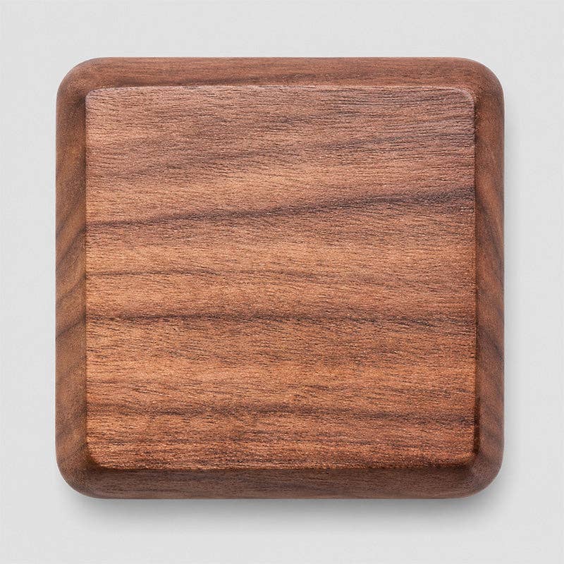 Square Wooden Coaster: Brown / One Size