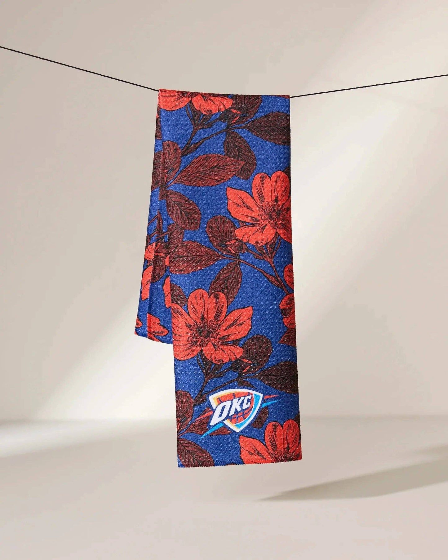 OKC Thunder Floral Tea Towel